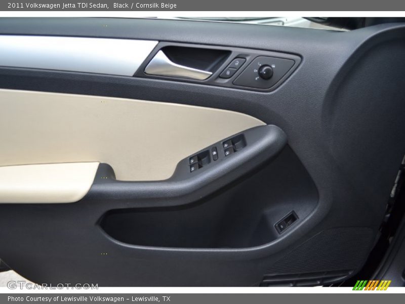 Black / Cornsilk Beige 2011 Volkswagen Jetta TDI Sedan