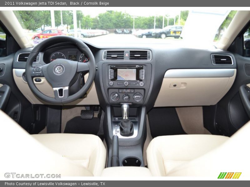 Black / Cornsilk Beige 2011 Volkswagen Jetta TDI Sedan