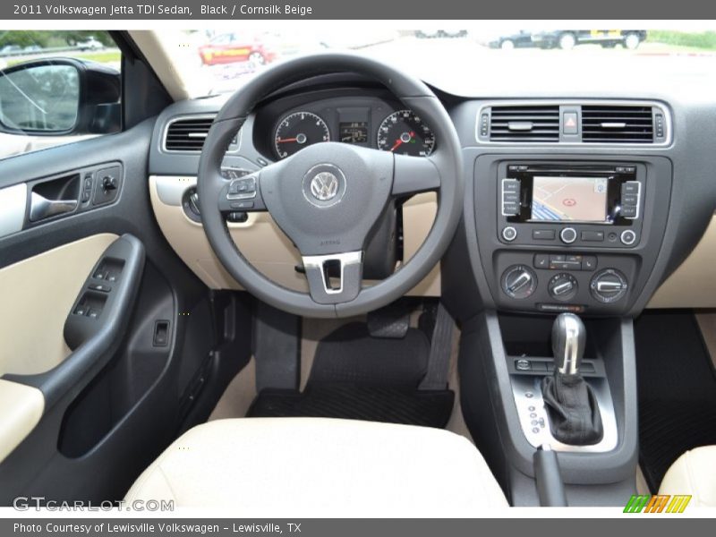 Black / Cornsilk Beige 2011 Volkswagen Jetta TDI Sedan