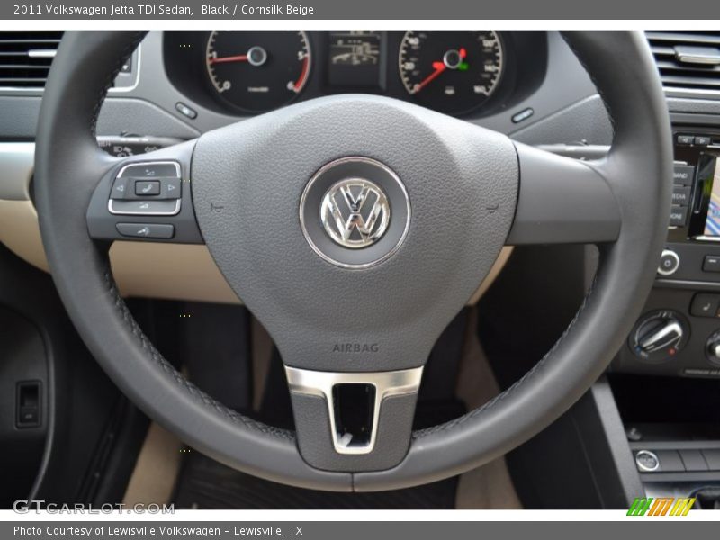 Black / Cornsilk Beige 2011 Volkswagen Jetta TDI Sedan