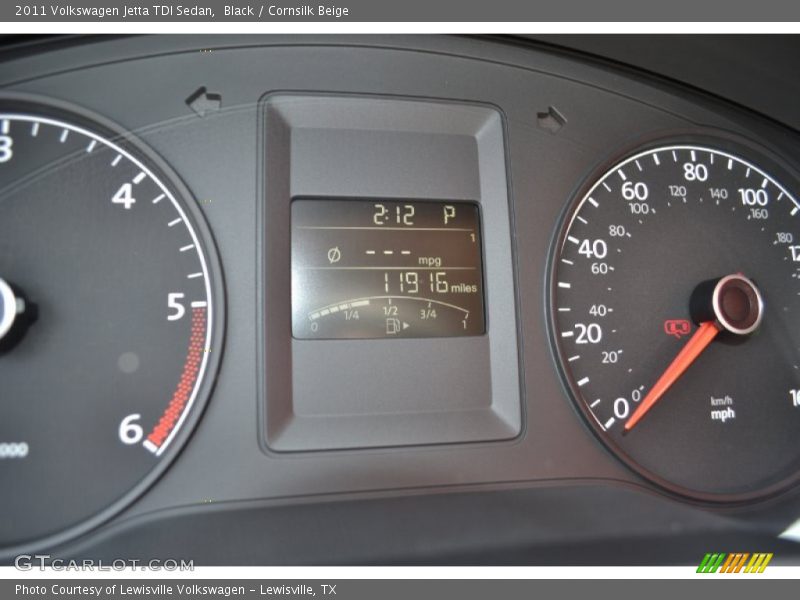 Black / Cornsilk Beige 2011 Volkswagen Jetta TDI Sedan