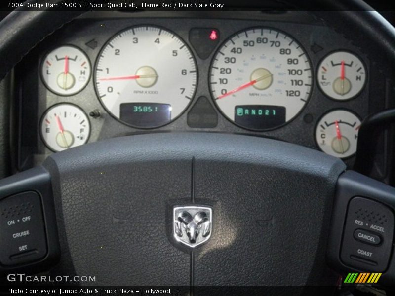 Flame Red / Dark Slate Gray 2004 Dodge Ram 1500 SLT Sport Quad Cab