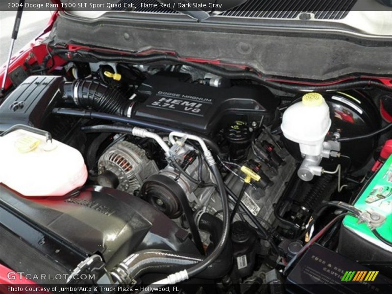 Flame Red / Dark Slate Gray 2004 Dodge Ram 1500 SLT Sport Quad Cab