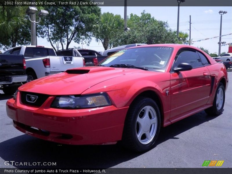 Torch Red / Dark Charcoal 2002 Ford Mustang V6 Coupe