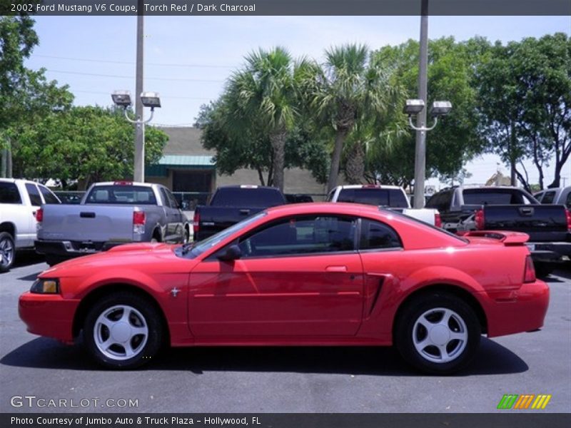Torch Red / Dark Charcoal 2002 Ford Mustang V6 Coupe