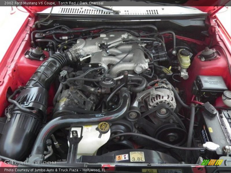 Torch Red / Dark Charcoal 2002 Ford Mustang V6 Coupe