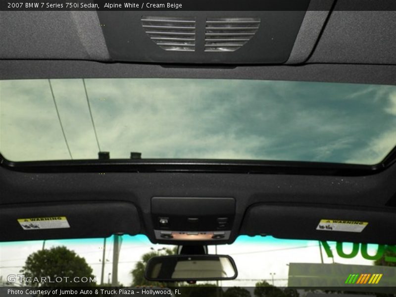 Alpine White / Cream Beige 2007 BMW 7 Series 750i Sedan