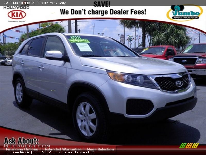 Bright Silver / Gray 2011 Kia Sorento LX