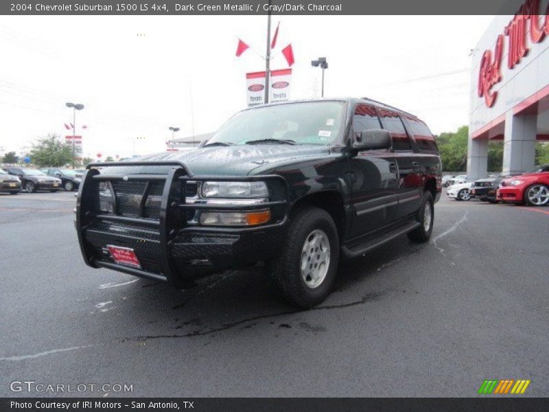 Dark Green Metallic / Gray/Dark Charcoal 2004 Chevrolet Suburban 1500 LS 4x4