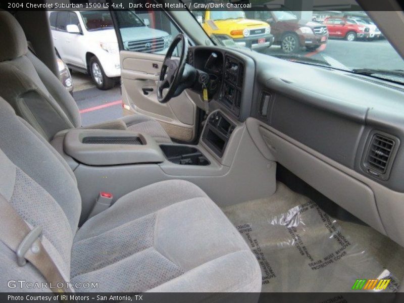 Dark Green Metallic / Gray/Dark Charcoal 2004 Chevrolet Suburban 1500 LS 4x4