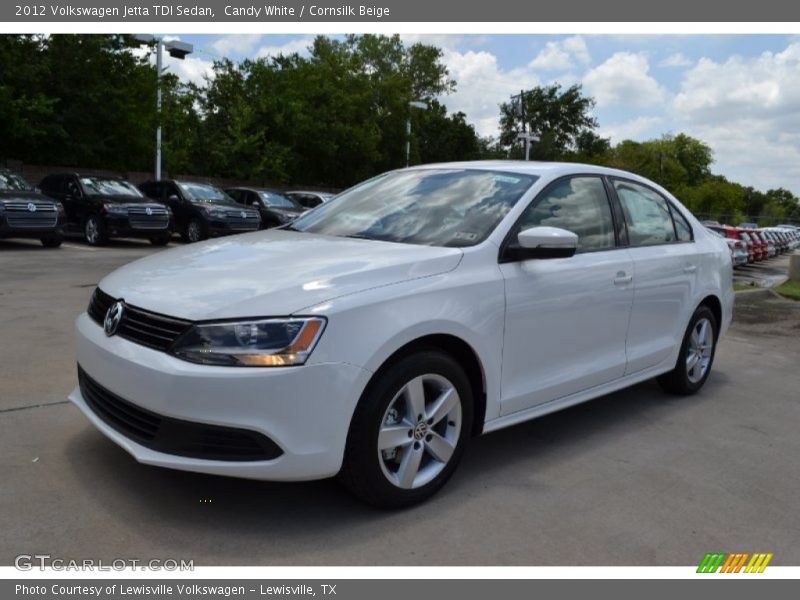 Candy White / Cornsilk Beige 2012 Volkswagen Jetta TDI Sedan