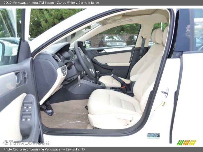 Candy White / Cornsilk Beige 2012 Volkswagen Jetta TDI Sedan