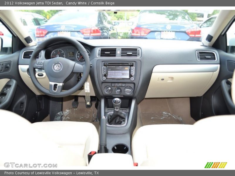 Candy White / Cornsilk Beige 2012 Volkswagen Jetta TDI Sedan