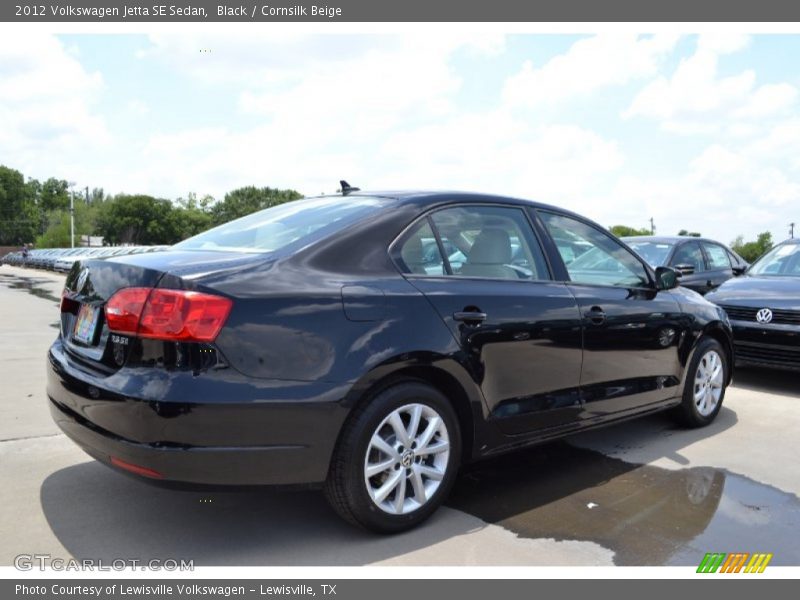 Black / Cornsilk Beige 2012 Volkswagen Jetta SE Sedan