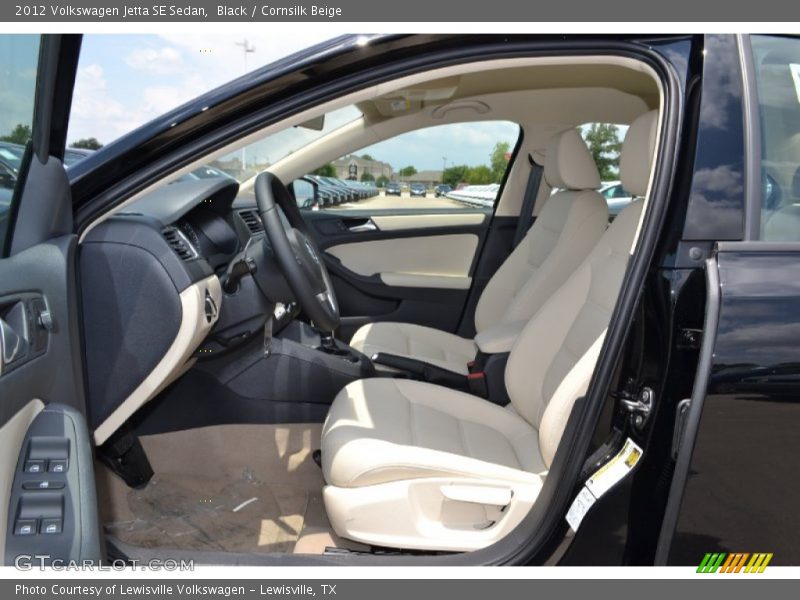 Black / Cornsilk Beige 2012 Volkswagen Jetta SE Sedan