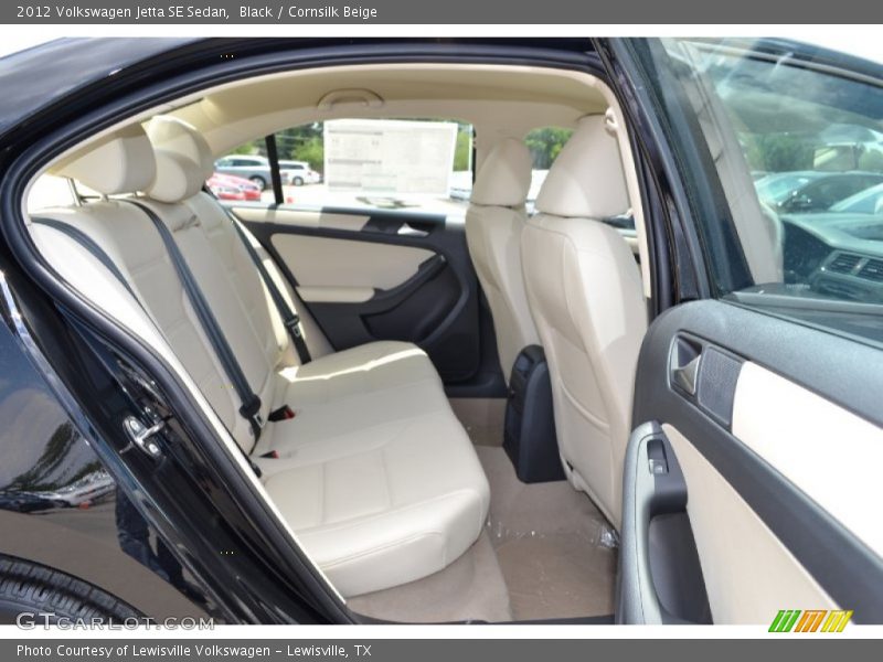 Black / Cornsilk Beige 2012 Volkswagen Jetta SE Sedan