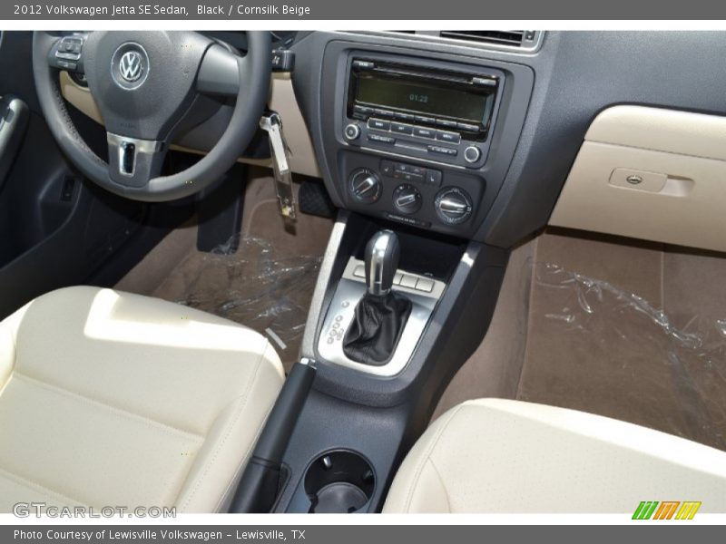 Black / Cornsilk Beige 2012 Volkswagen Jetta SE Sedan