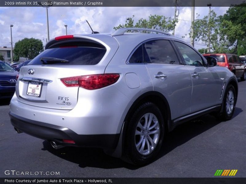 Liquid Platinum Metallic / Graphite 2009 Infiniti FX 35