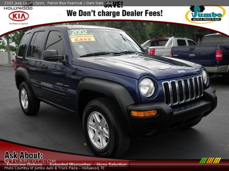 Patriot Blue Pearlcoat / Dark Slate Gray 2002 Jeep Liberty Sport