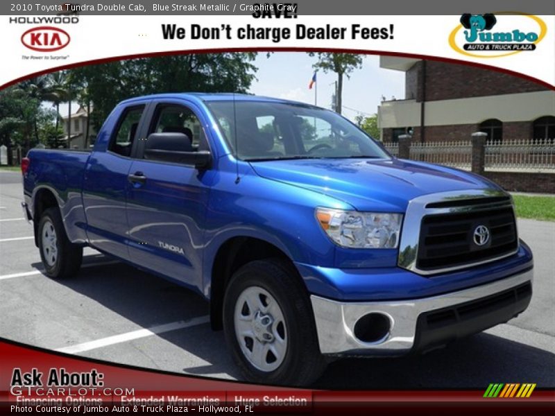 Blue Streak Metallic / Graphite Gray 2010 Toyota Tundra Double Cab