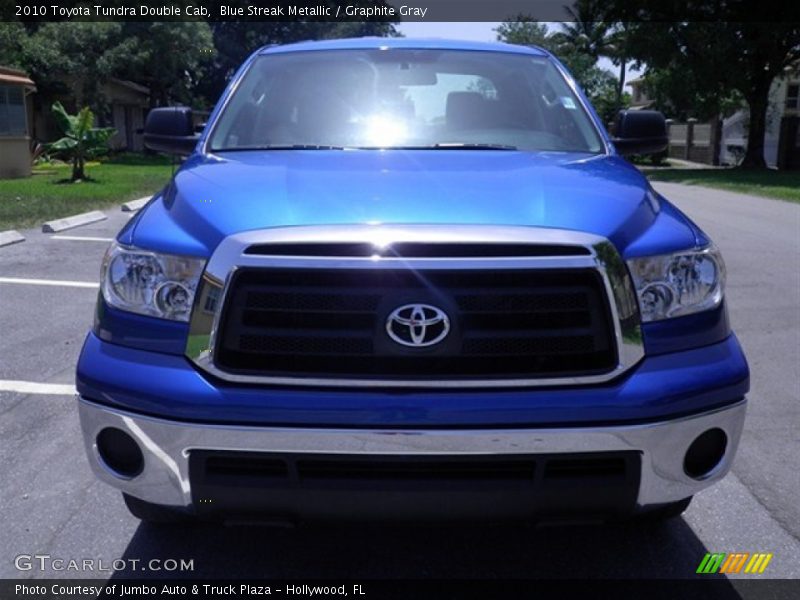 Blue Streak Metallic / Graphite Gray 2010 Toyota Tundra Double Cab