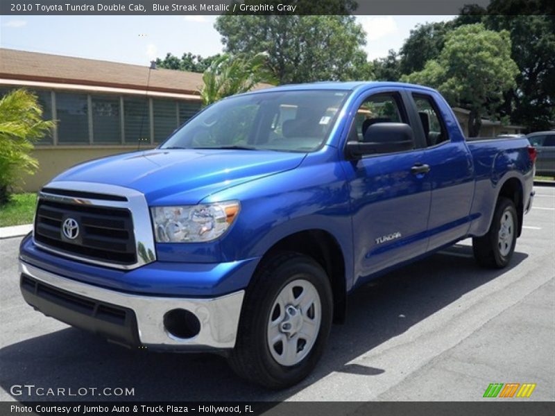 Blue Streak Metallic / Graphite Gray 2010 Toyota Tundra Double Cab