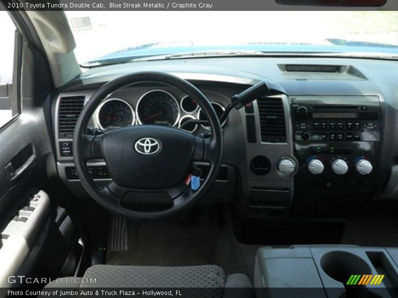 Blue Streak Metallic / Graphite Gray 2010 Toyota Tundra Double Cab