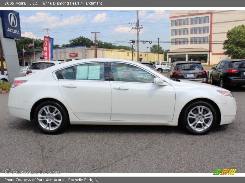 White Diamond Pearl / Parchment 2009 Acura TL 3.5