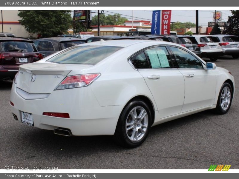 White Diamond Pearl / Parchment 2009 Acura TL 3.5