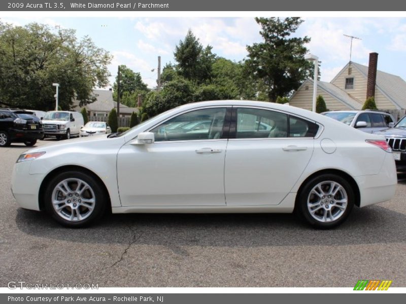 White Diamond Pearl / Parchment 2009 Acura TL 3.5