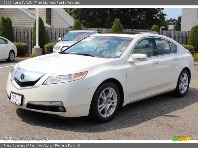 White Diamond Pearl / Parchment 2009 Acura TL 3.5