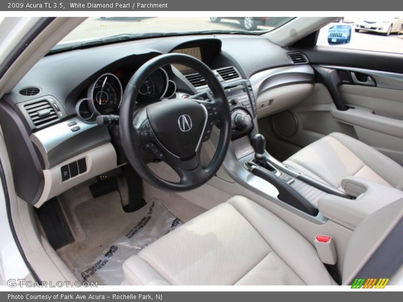 White Diamond Pearl / Parchment 2009 Acura TL 3.5