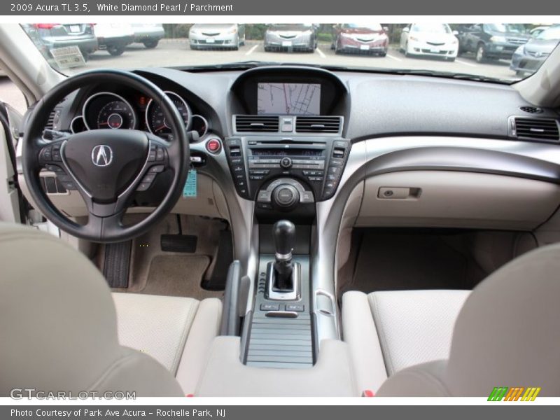 White Diamond Pearl / Parchment 2009 Acura TL 3.5