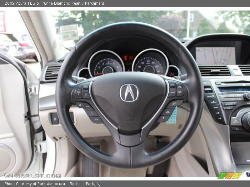 White Diamond Pearl / Parchment 2009 Acura TL 3.5