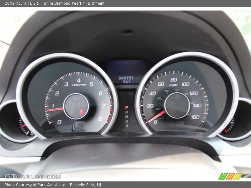 White Diamond Pearl / Parchment 2009 Acura TL 3.5