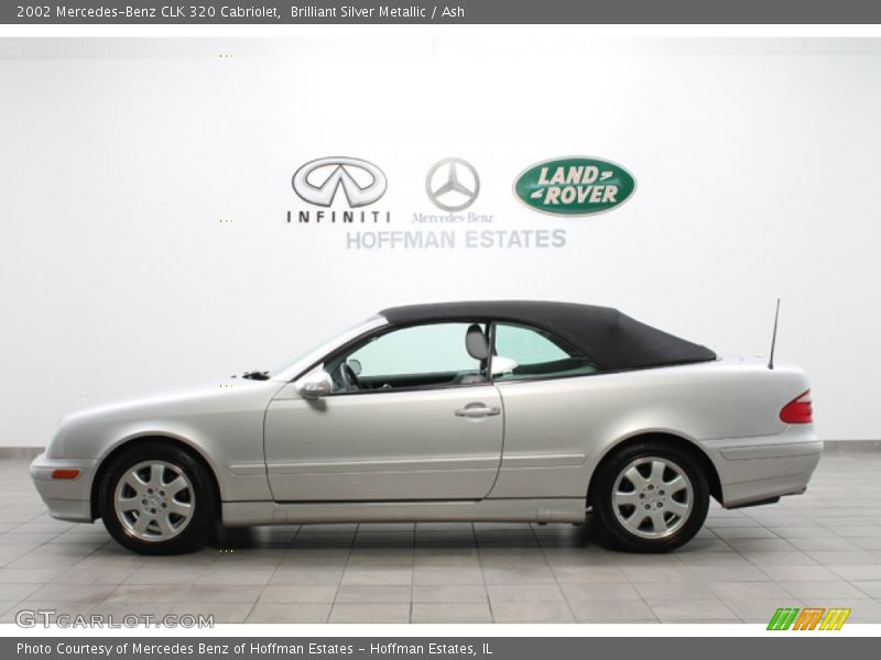 Brilliant Silver Metallic / Ash 2002 Mercedes-Benz CLK 320 Cabriolet