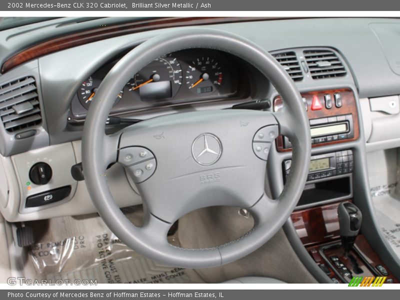 Brilliant Silver Metallic / Ash 2002 Mercedes-Benz CLK 320 Cabriolet