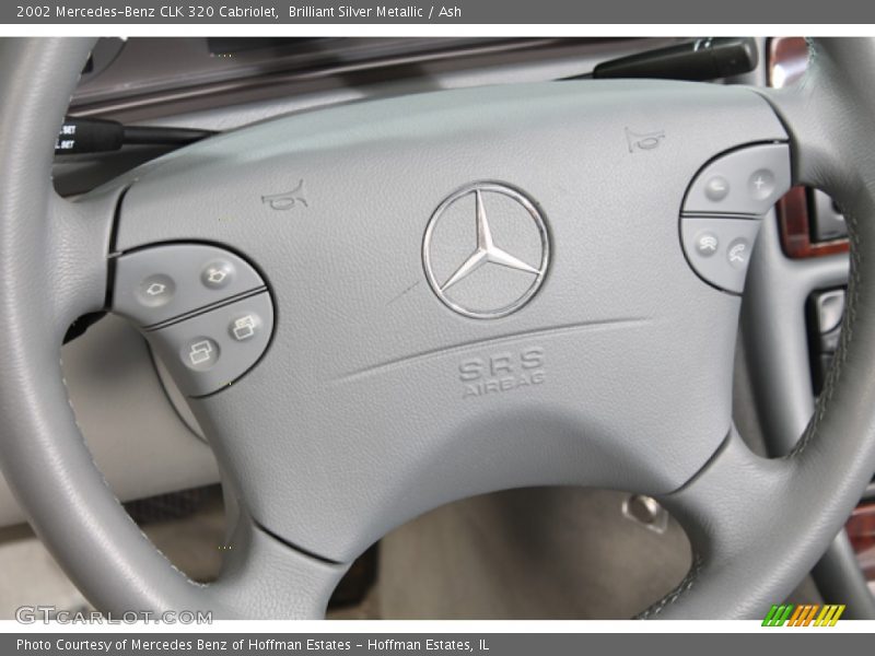 Brilliant Silver Metallic / Ash 2002 Mercedes-Benz CLK 320 Cabriolet