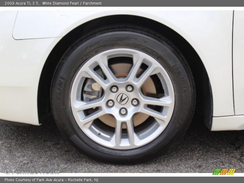 White Diamond Pearl / Parchment 2009 Acura TL 3.5