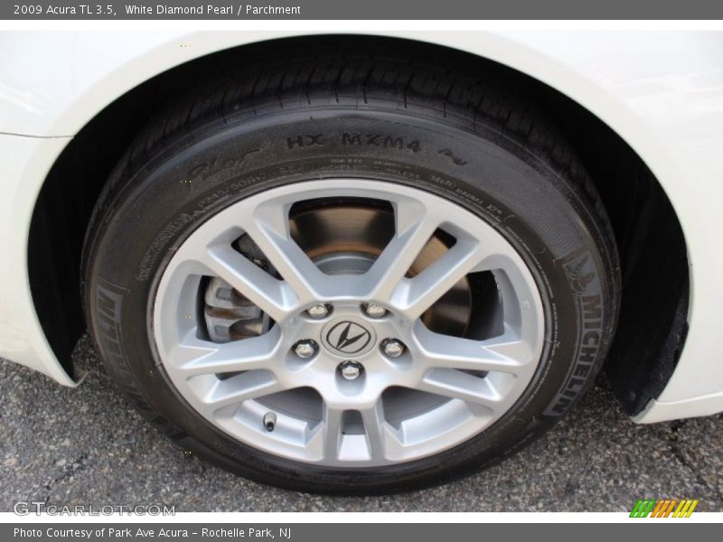 White Diamond Pearl / Parchment 2009 Acura TL 3.5