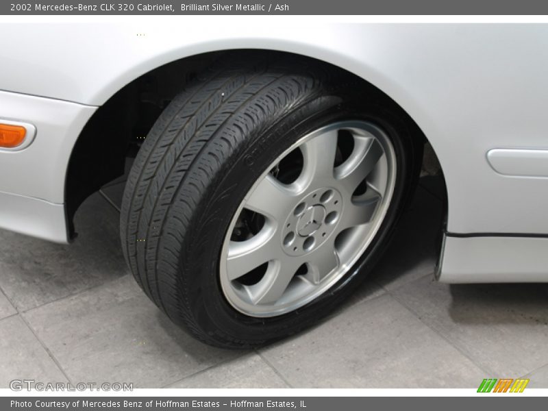 Brilliant Silver Metallic / Ash 2002 Mercedes-Benz CLK 320 Cabriolet