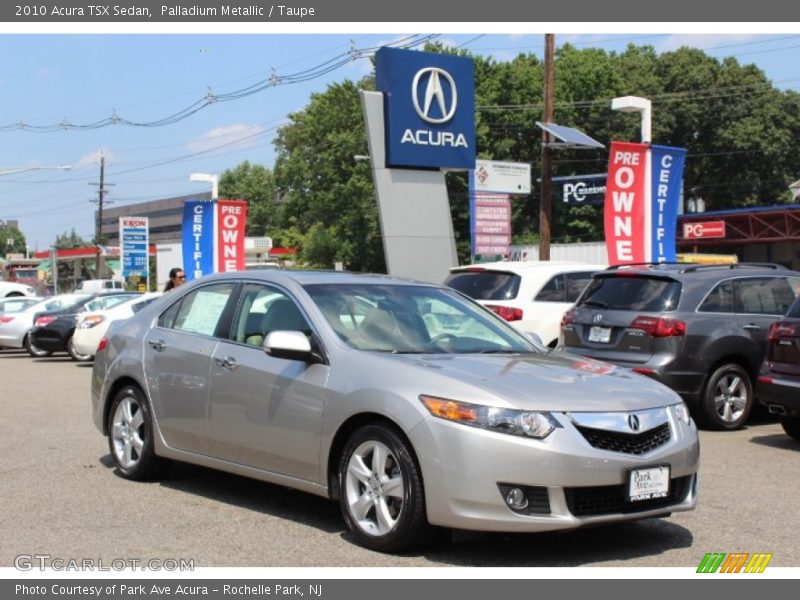 Palladium Metallic / Taupe 2010 Acura TSX Sedan