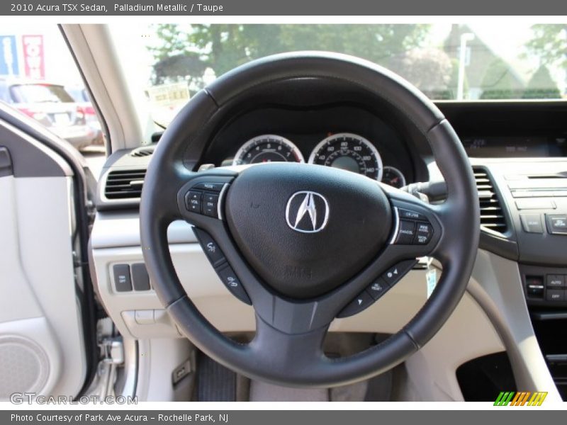 Palladium Metallic / Taupe 2010 Acura TSX Sedan
