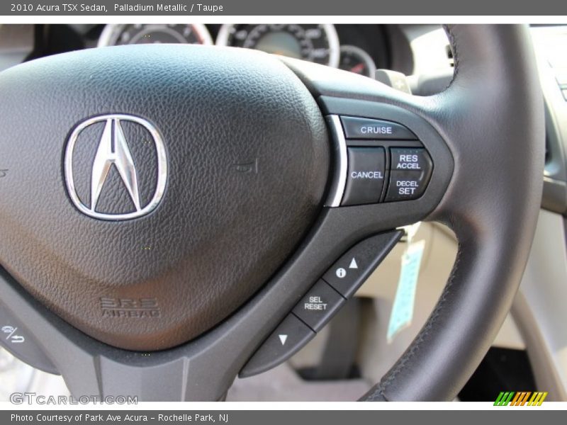 Palladium Metallic / Taupe 2010 Acura TSX Sedan