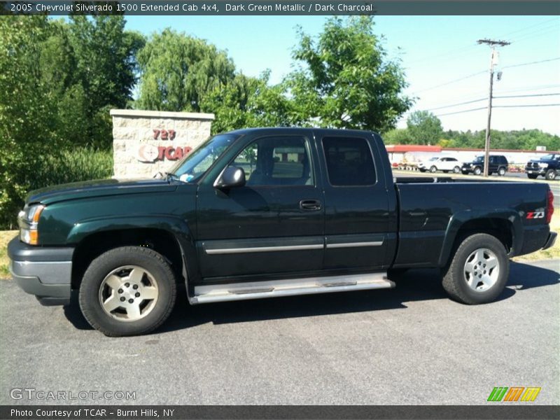 Dark Green Metallic / Dark Charcoal 2005 Chevrolet Silverado 1500 Extended Cab 4x4