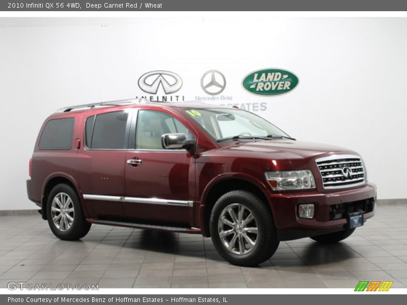 Deep Garnet Red / Wheat 2010 Infiniti QX 56 4WD