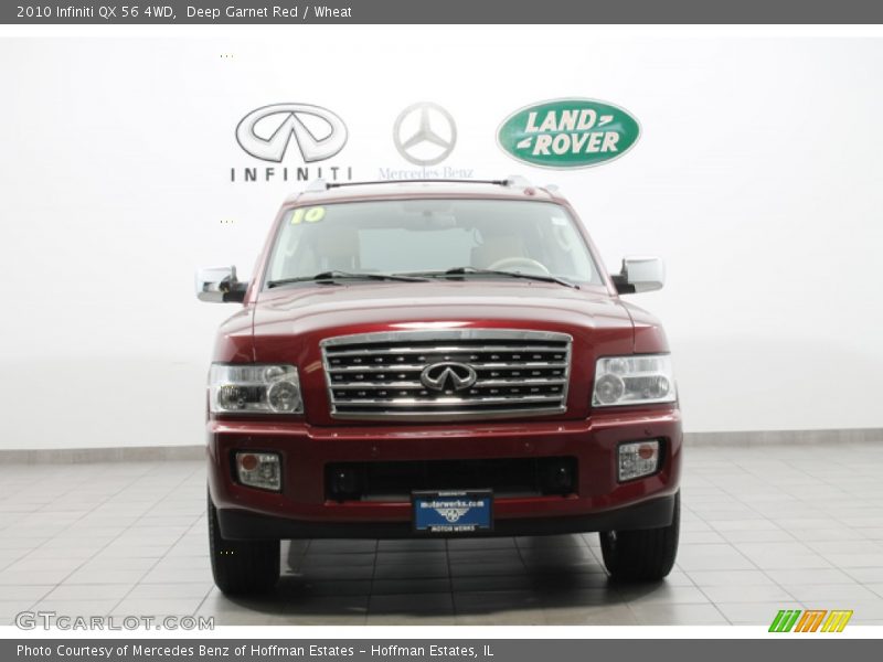 Deep Garnet Red / Wheat 2010 Infiniti QX 56 4WD
