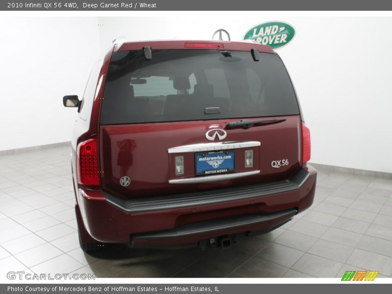 Deep Garnet Red / Wheat 2010 Infiniti QX 56 4WD