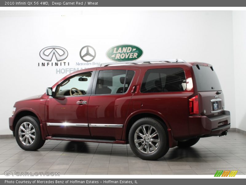Deep Garnet Red / Wheat 2010 Infiniti QX 56 4WD