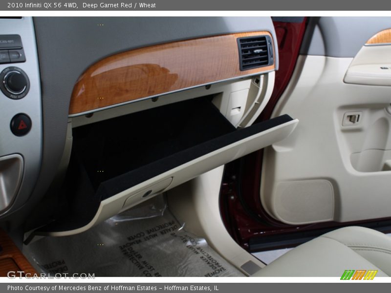 Deep Garnet Red / Wheat 2010 Infiniti QX 56 4WD